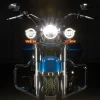 Hogworkz 7" LED HALOMAKER Headlight (Daymaker Replacement) with LED Auxiliary Passing Lamps for Harley Davidson Touring, Softail and Dyna Models (Select Finish)