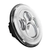 Hogworkz 7" LED HALOMAKER Headlight (Daymaker Replacement) with LED Auxiliary Passing Lamps for Harley Davidson Touring, Softail and Dyna Models (Select Finish)