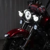 Hogworkz 7" LED HALOMAKER Headlight (Daymaker Replacement) with LED Auxiliary Passing Lamps for Harley Davidson Touring, Softail and Dyna Models (Select Finish)