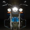 Hogworkz 7" LED HALOMAKER Headlight (Daymaker Replacement) with LED Auxiliary Passing Lamps for Harley Davidson Touring, Softail and Dyna Models (Select Finish)