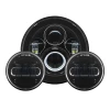 Hogworkz 7" LED Headlight (Daymaker Replacement) with Auxiliary Passing Lamps for Harley® Touring & Softail (Select Finish)
