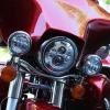 Hogworkz 7" LED Headlight (Daymaker Replacement) with Auxiliary Passing Lamps for Harley® Touring & Softail (Select Finish)