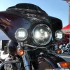 Hogworkz 7" LED Headlight (Daymaker Replacement) with Auxiliary Passing Lamps for Harley® Touring & Softail (Select Finish)