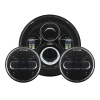 Hogworkz 7" LED Headlight (Daymaker Replacement) with Auxiliary Passing Lamps for Harley® Touring & Softail (Select Finish)