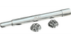 Paul Yafee Turret Style Y-Axle with Turret Style Axle Cover Kit Front - 25 mm for '08-23 Harley Davidson Touring Models (Select Color)