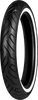 Shinko SR999 Long Haul White Wall Front Tire W/W 130/60B19 REINF. 67H TL