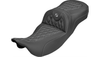 Saddlemen Extended Reach Roadsofa Seat for '08-25* Harley Davidson Touring Models - Carbon Fiber/ Lattice Stitch - Select Stitching Color (Not for '24-Up FLHX/FLTR Models or '23-Up CVO)