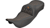 Saddlemen Extended Reach Roadsofa Seat for '08-25* Harley Davidson Touring Models - Carbon Fiber/ Lattice Stitch - Select Stitching Color (Not for '24-Up FLHX/FLTR Models or '23-Up CVO)