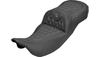 Saddlemen Extended Reach Roadsofa Seat for '08-25* Harley Davidson Touring Models - Carbon Fiber/ Lattice Stitch - Select Stitching Color (Not for '24-Up FLHX/FLTR Models or '23-Up CVO)
