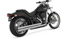 Vance & Hines Big Shots Staggered Exhaust System for '86-11 Harley Davidson Softail Models - Chrome