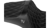 SlyFox Chariot Seat for Harley Davidson Sport Glide FLSB '18-21/ Lowrider FXLR '18-26 Softail Models - Silver Double Diamond Stitch Silver Logo