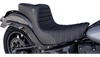SlyFox Chariot Seat for Harley Davidson Sport Glide FLSB '18-21/ Lowrider FXLR '18-26 Softail Models - Silver Classic Stitch Silver Logo