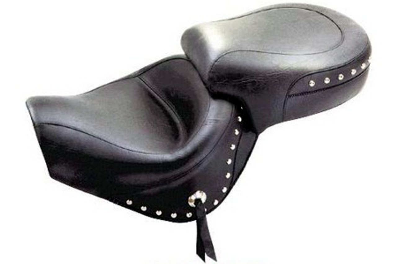 最大15%OFFクーポン Mustang Wide Driver Seat Touring Vintage Two-Piece Backrest  Touring Seat Two-Piece Wide with Studded