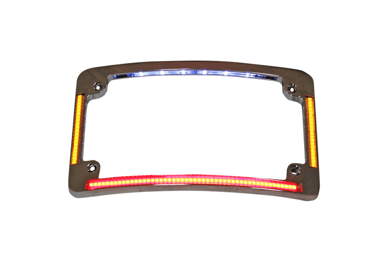 Custom Dynamics All-In-One Radius License Plate -Chrome
