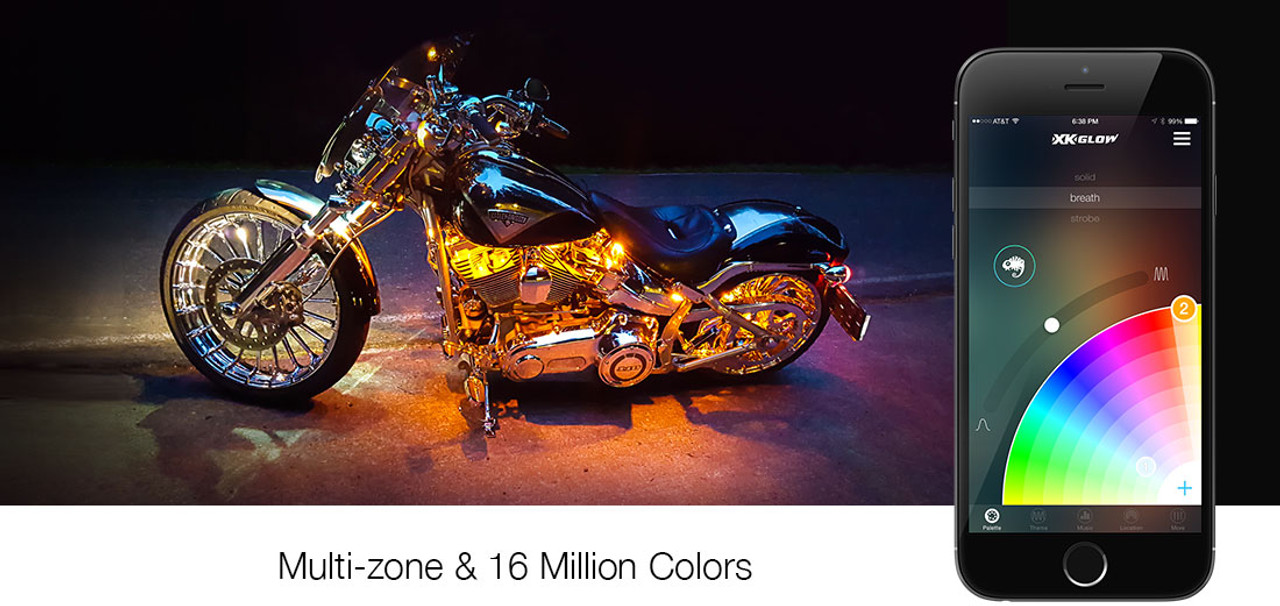 Advanced Million Color LED Motorcycle Lighting Kit