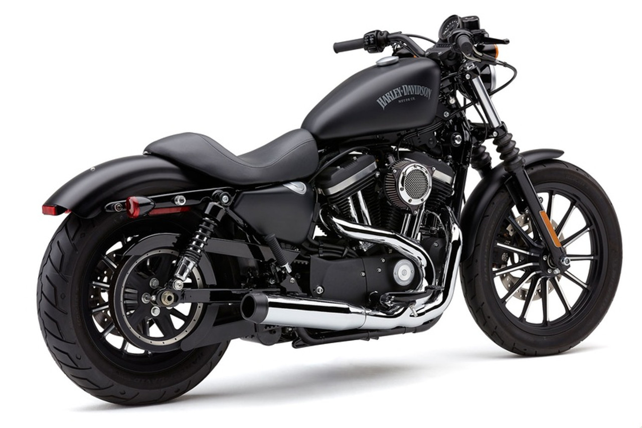 Cobra El Diablo 2-into-1 Exhaust for Harley Davidson XL Sportster Models  '14-Up - Chrome with Billet Tip