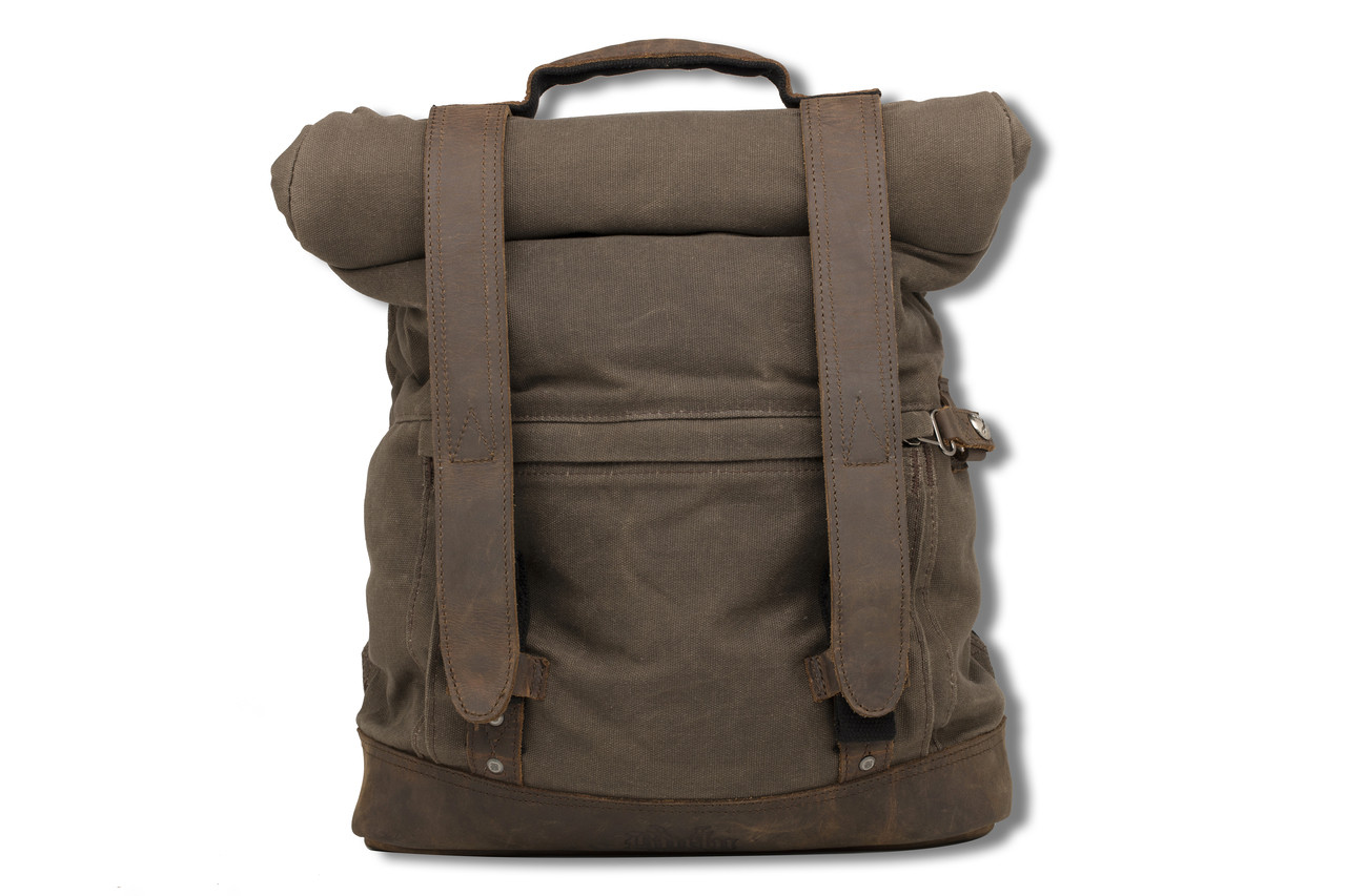 Burly Brand Waxed Cotton Backpack - Dark Oak - www.bagssaleusa.com/louis-vuitton/