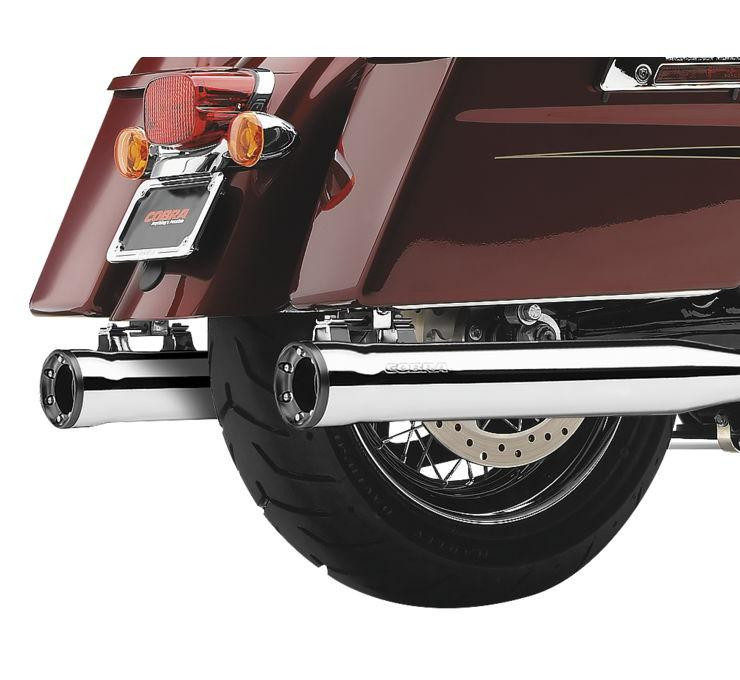Cobra 4-inch Neighbor Hater Slip-On Mufflers for '17-Up Harley