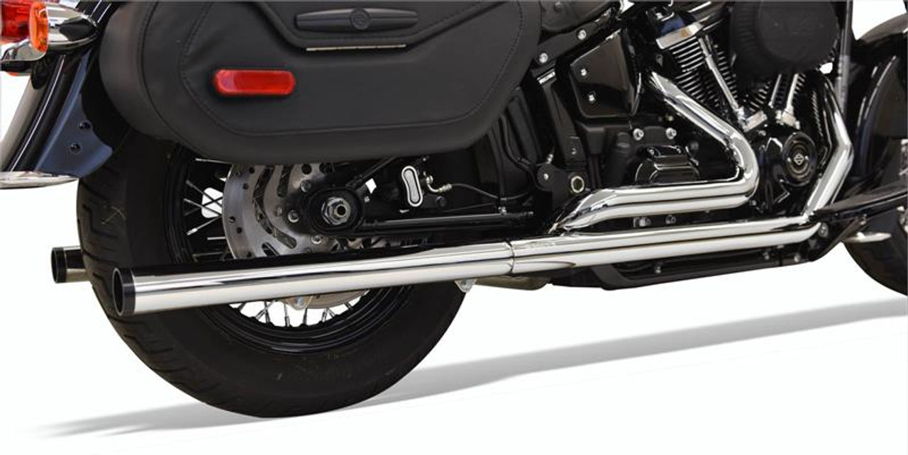 Bassani Dual Exhaust with Straight Mufflers for '18-Up Harley Davidson  Heritage Classic and Deluxe