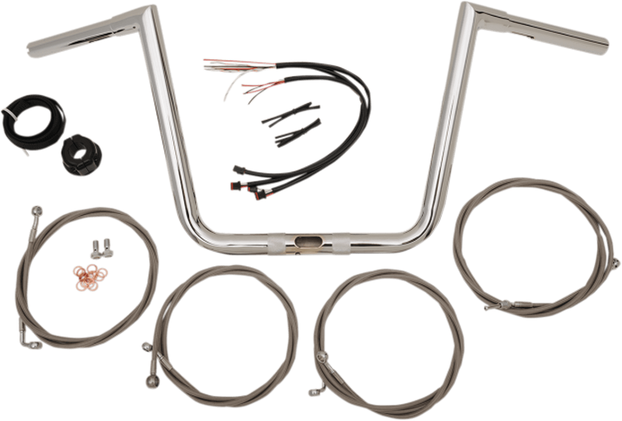 L.A. Choppers Ape Hanger Handlebar Kits for '17-20 Harley Davidson Road  Glide Models w/ ABS (Hydraulic Clutch Models Only) Choose height and finish  
