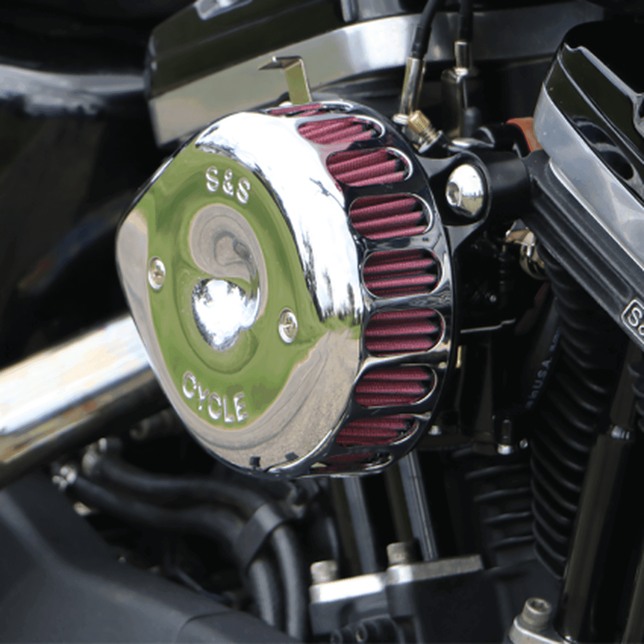 S&S Air Cleaner クローム　ハーレー　スポーツスター S&S Cycle Mini Stealth Air Cleaner Kit for '07-Up Harley Davidson