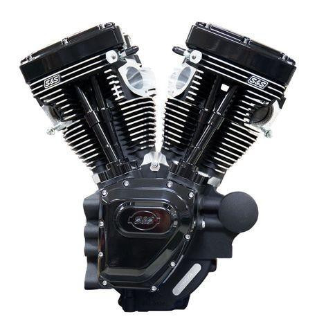 S&S Cycle T143 Black Edition Longblock Engine for Select 2007-'16