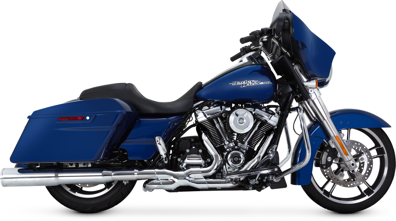 Vance u0026 Hines Power Duals Headers for '17-Up Harley Davidson Touring Models  - Chrome (49-State Emissions Compliant)