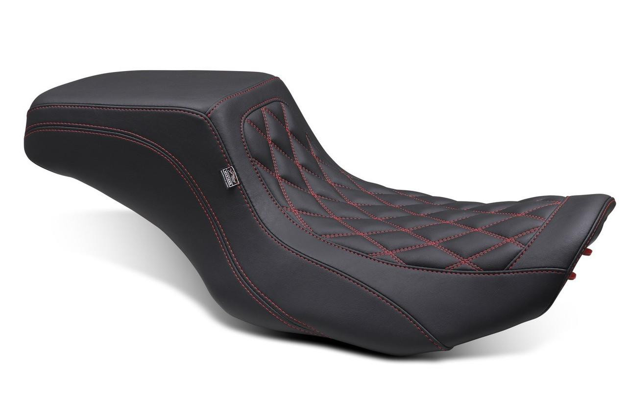 椅子 mama Mustang Double Diamond Squareback Seats for Harley Davidson '23-24