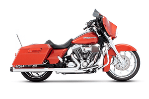 Rinehart Slip-on Mufflers for '95-09 FL Models 3.5" Chrome w/ Black End Caps
