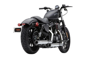 Cobra 3" Slip-On Mufflers w/ Racepro Tips for '04-13 Harley Davidson Sportster XL -Chrome