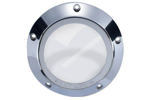 Barnett Performance Products Scorpion Series Clear Derby Covers for '99-06 Big Twin Clear/Chrome
