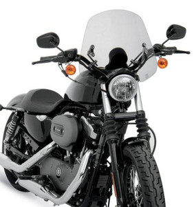 Memphis Shades Handlebar Mount Windshield -Shooter Style for Harley Models with 7/8-1" Bars