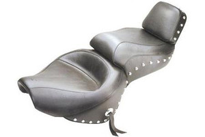 Mustang  One-Piece Wide Seat  for Virago 700-1100 Models '84-99  -Studded