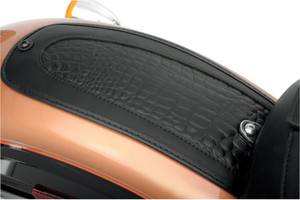 Drag Specialties Fender Skin for '84-99 FXST, FLST,  '91-05 FXD/FXDWG '84-96 FLT/FLHT/FLHR -Embossed Gator Leather Center