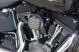 Joker Machine High Performance Air Cleaner Assemblies for  '91-06 XL Models w/ CV Carb -Finned Black