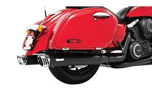 Freedom Performance 4 inch Racing Duals for '99-14 Road Star 1600/1700  -Black w/ Chrome Tips