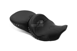 Mustang Seats Summit One-Piece Seat for Harley-Davidson® Touring Models 2014-Up -Chrome Studs and Receiver (Not for '24-Up FLHX/FLTR Models)
