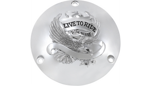 Drag Specialties Live To Ride Derby Covers for '84-98 Big Twin -Chrome
