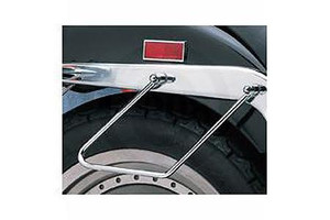 Drag Specialties Chrome Saddlebag Support Brackets for '84-99 FXST/FLST Models Replaces OEM #91790-84A (Two-Bolt Mount)