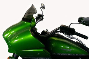 Klock Werks Flare Windshield for '09-Up Voyager & '11-Up Vaquero 1700 -9 inch Dark Smoke (Shown in Tinted)