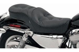 Drag Specialties Low-Profile Touring Seats for '04-Up XL w/ 4.5 Gallon Tank -Pillow (Vinyl)