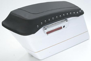 Mustang  Saddlebag Lid Covers for '14-Up Harley Davidson FL Models - Chrome Studs