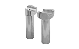 Hard Drive Forged Handlebar Risers for 1" Bars -4.5" Chrome Straight