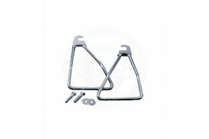 Drag Specialties Chrome Saddlebag Support Brackets for '58-86 FL Models