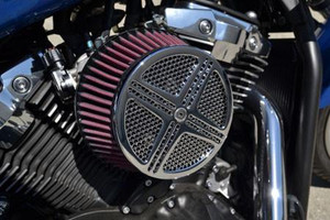 Baron Custom XXX Air Cleaner Assembly for V-Star 950/Tourer '09-17 V-Star 1300/Tourer, '11-17 Stryker and '14-21 Bolt - Chrome