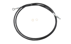 L.A. Choppers Stainless Steel Clutch Line for '14-16 FLHTCU/FLHTK/FLHX/FLHXS & FL Trike -for 15-17" Ape Hangers, Black Vinyl-Coated