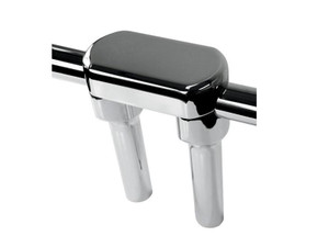 L.A. Choppers Hefty Handlebar Riser/Top Clamp Kit for 1-1/4" Clamp Area -6" Tall, Chrome