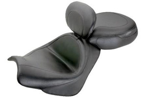 Mustang  Two-Piece Wide Seat with Driver Backrest  for VTX1800R/S/T '02-Up -Vintage