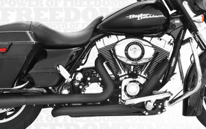 Freedom Performance Right Side Tuck & Under Headers for '95-08 FLHT/FLT -BlackDOES NOT INCLUDE MUFFLERS