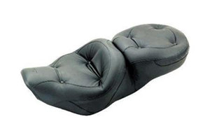 Mustang One-Piece Touring Seat  for FLHX Street Glide '06-07 & FLHT/FLTR/FLHR Screamin' Eagle '97-05-Regal, No Studs